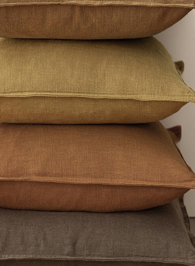 Foindtower Pack of 2, Decorative Linen Soild Throw Pillow Covers Soft Accent Lumbar Cushion Case Farmhouse Pillowcase for Chair Couch Sofa Bedroom Living Room Home Decor 12 x 20 Inch Autumn Orange - Image 5